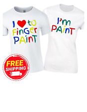 I Love To Finger Paint - I'm Paint Matching T-Shirt Set Funny Gift