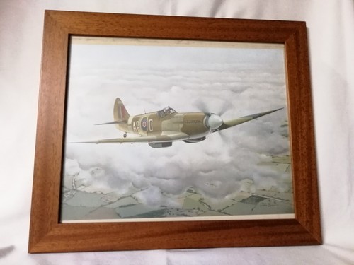 Spitfire print wooden - print,