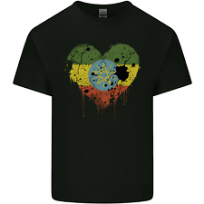 Love Ethiopia Flag Ethiopian Day Football Mens Light Cotton T-Shirt