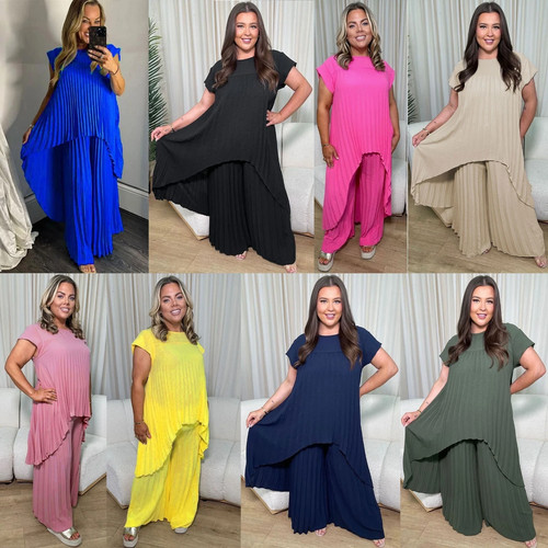Ladies tracksuit pleated high - pleated,
