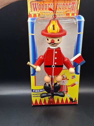 Vintage wooden fireman - vintage,
