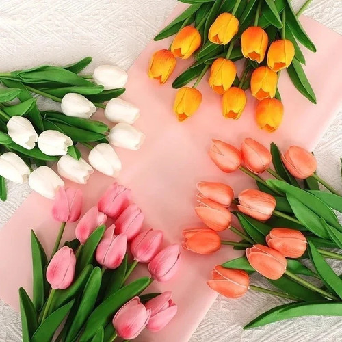 5pcs tulips artificial - 5pcs, flowers