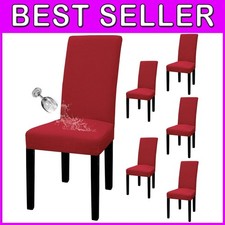 Red Jacquard Chair Slipcovers