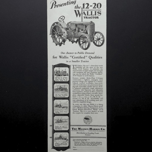 Wallis tractor massey - wallis,