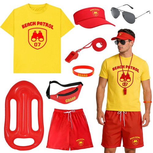 8pcs lifeguard costume - lifeguard, set