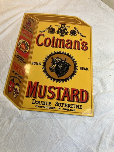 Colman mustard enamel metal - mustard,
