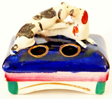 Antique inkwell staffordshire - inkwell,