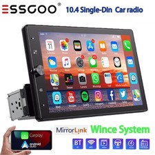 10.4" Wireless Apple CarPlay Car Stereo Rotatable Touch Screen Radio Single DIN