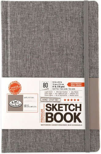 Sketch book grey fabric - a5,