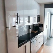 2m X 45cm FABLON GLOSSY WHITE STICKY BACK PLASTIC SELF ADHESIVE VINYL FILM WRAP