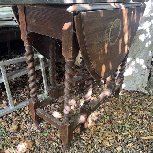 Antique solid oak barley twist - oak,