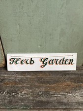 Vintage Hand Painted herb garden sign