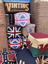 Pink Union Jack / Pouffe (