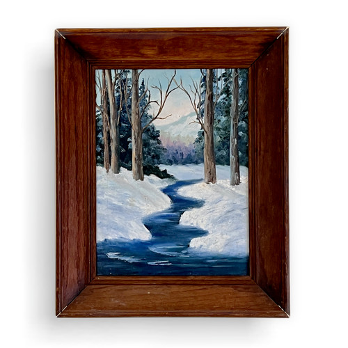 Vintage swedish oil painting - swedish,