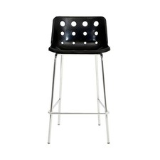 Black Polypropylene Seat & Chrome Legs Robin Day Polo Barstool - Was £84.00