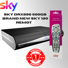 Sky + HD Box 500GB With Brand New Remote Sky 120 Slimline Plus DRX890 Freeview