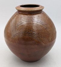 JOHN WEBB STUDIO POTTERY STONEWARE SALT-GLAZE VASE 20TH CENTURY