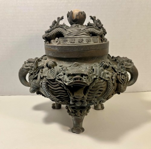 Antique chinese bronze censer - antique,