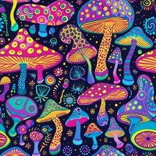 40x Neon Mushroom Peel and Stick Tiles Vinyl Sticker Stairs Bathroom Kitchen