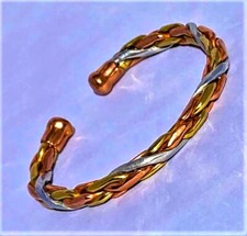 MAGNETIC Pure Copper 3 COLOUR ENTWINED Bracelet Arthritis M36 + Gift Options