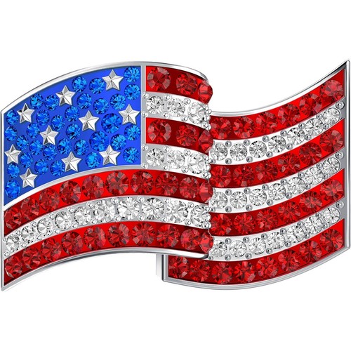 Swarovski american flag pin - swarovski,