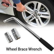 Wheel Brace Wrench Extendable Double Socket Tyre Nut 17 19 21 23mm Heavy Duty UK