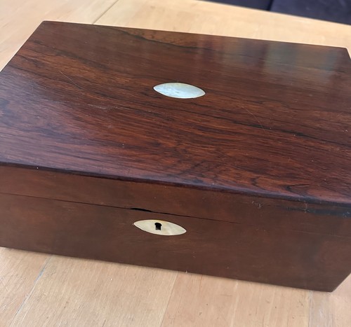 Antique mahogany writing slope