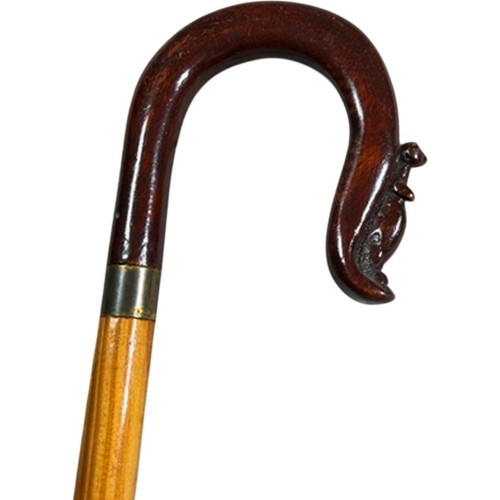 Vintage walking stick carved - vintage,