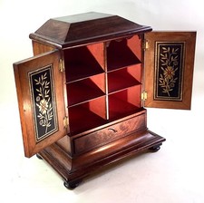 Antique Mahogany Table Display Cabinet. Top Quality. 1830’s. Glass Panels. Rare.