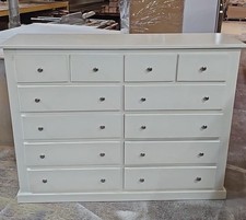 Handmade White 12 Drawer Chest