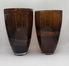 Vases X 2 - Brown Marbled
