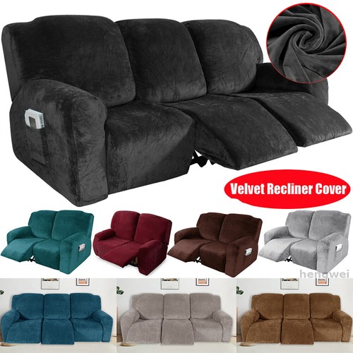 Velvet recliner chair cover - chair, 1