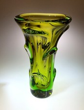 Vintage bohemian glass vase - bohemian,
