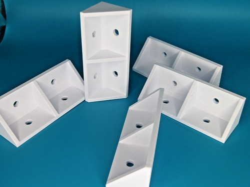 Long white plastic corner - long,