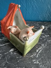 Antique German Pig Fairings In Bed