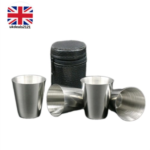 4pcs stainless steel shot - stainless,