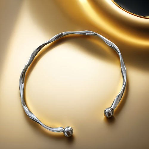 Twisted wavy cuff - twisted, bracelet