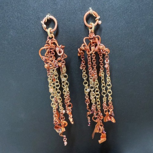 Chandelier style long earrings - chandelier-style,