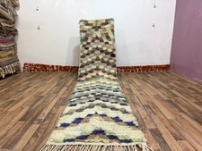 Handmade Checkered Runner Rug
