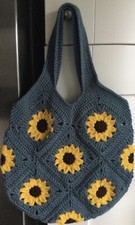Sunflower Hand Crochet Tote