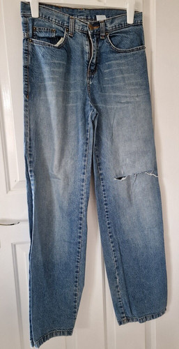 Distressed light blue straight