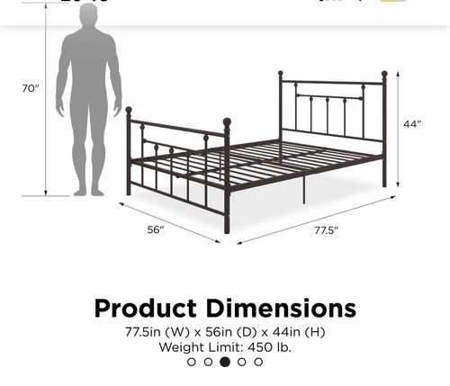 Brown bronze metal kingsize - brown/bronze,