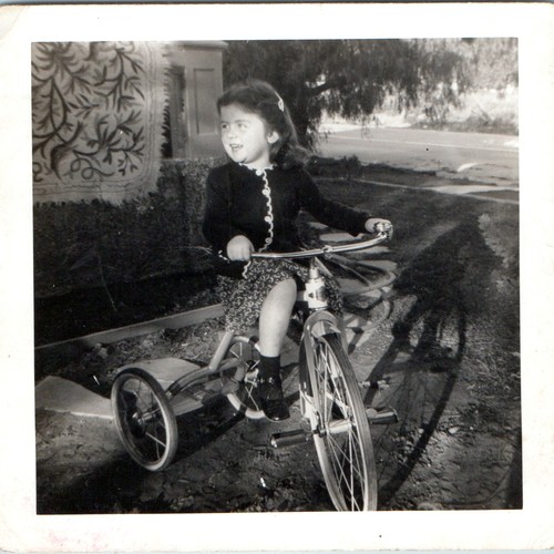 C1940s cute girl - girl, tricycle