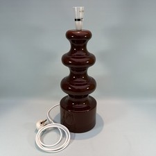 Mid Century Large Ceramic Table Floor Lamp Stepped Statement Piece MCM 70s Retro