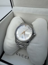 Gucci Men's G-Timeless Wristwatch YA1264095 38mm Silver Case and Band