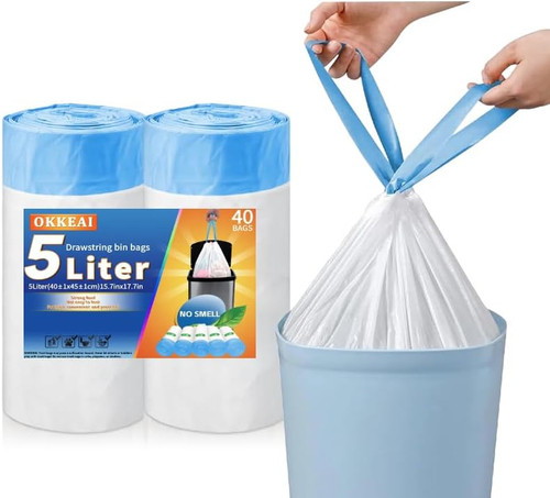 Bin liners white small - 5l, white,