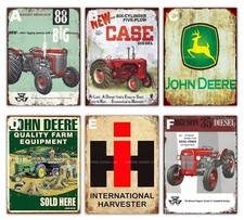 Vintage Style Farm Tractors Metal Garage Sign Shed Workshop Various Designs