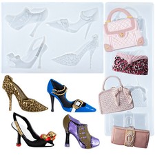 Handbag High-heel Shoe Silicone Candy Mould for Fondant Cake Decoration