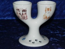 Cats design double egg cups