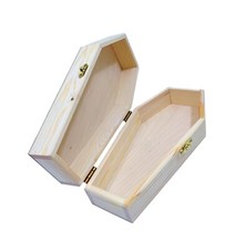 Handmade beech wood coffin - handmade,